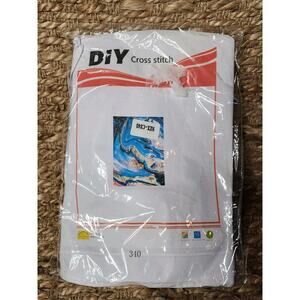 DIY Counted Cross Stitch Kit Multicolor Swirl NEW! Crafts